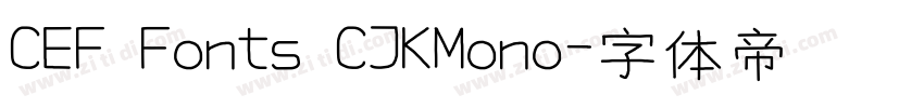 CEF Fonts CJKMono字体转换